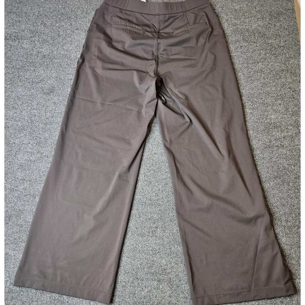 Halara Flex Day Stretch Pleated Pants Size Large Taupe Brown Wide Leg - Picture 8 of 8